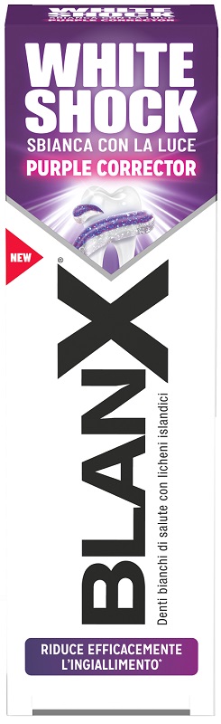 BLANX WHITE SHOCK PURPLE CORRECTOR DENTIFRICIO 75 ML - Farmacia Murachelli Di Putelli dr. Giovanni