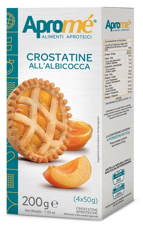 APROME' CROSTATINE ALBICOCCA 4 PEZZI DA 50 G - Farmacia Murachelli Di Putelli dr. Giovanni