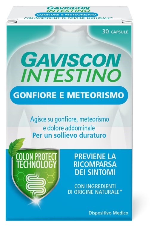 GAVISCON INTESTINO GONFIORE E METEORISMO 30 CAPSULE - Farmacia Murachelli Di Putelli dr. Giovanni