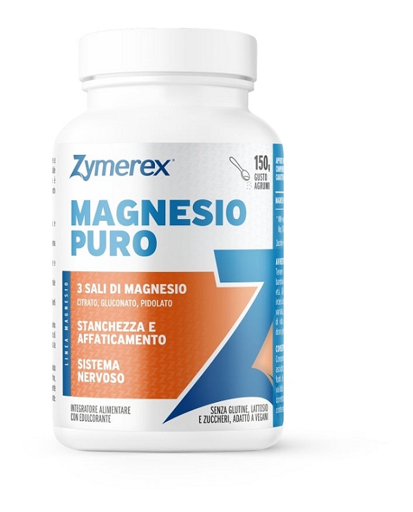 ZYMEREX MAGNESIO PURO 150 G GUSTO AGRUMI CON EDULCORANTE SENZA ZUCCHERI SENZA GLUTINE SENZA LATTOSIO - Farmacia Murachelli Di Putelli dr. Giovanni