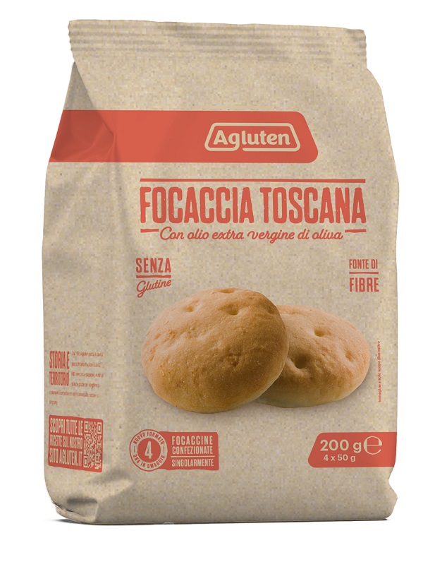 AGLUTEN FOCACCIA TOSCANA 4 PEZZI DA 50 G NATURALMENTE PRIVO DI LATTOSIO - Farmacia Murachelli Di Putelli dr. Giovanni