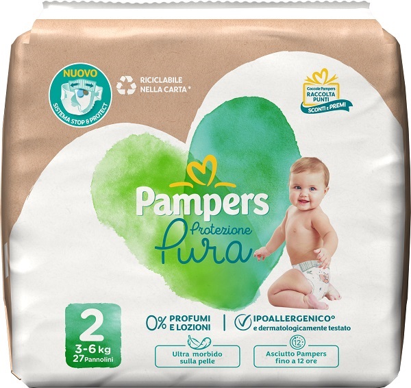 PAMPERS PROTEZIONE PURA MINI PANNOLINI 27 PEZZI - Farmacia Murachelli Di Putelli dr. Giovanni