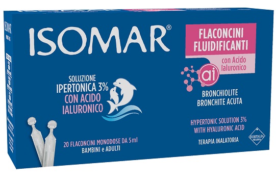 ISOMAR FLACONCINI FLUIDIFICANTI SOLUZIONE IPERTONICA 30%+ACIDO IALURONICO 20 FLACONCINI DA 5 ML - Farmacia Murachelli Di Putelli dr. Giovanni