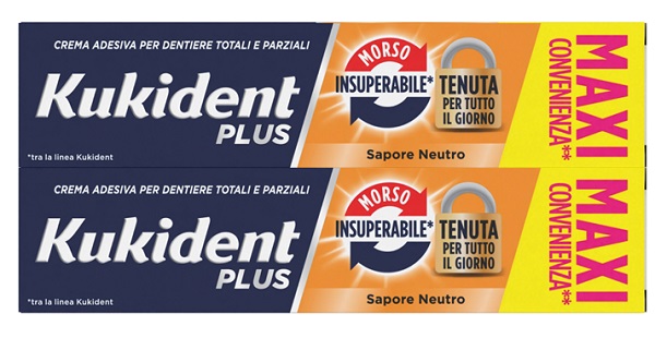 KUKIDENT BIPACCO MORSO INSUPERABILE CREMA ADESIVA DENTIERE 57 G X 2 - Farmacia Murachelli Di Putelli dr. Giovanni