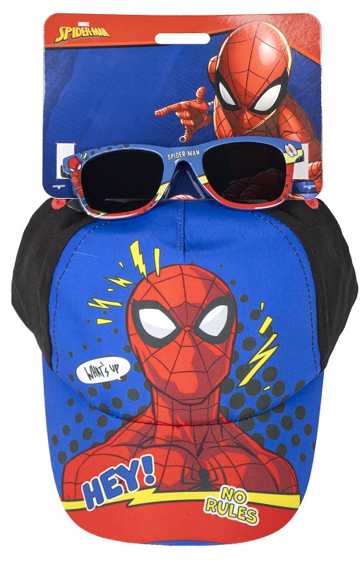 SPIDERMAN SET CAPPELLO/OCCHIALE DA SOLE BLU/NERO - Farmacia Murachelli Di Putelli dr. Giovanni