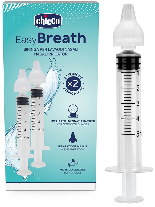 SIRINGA NASALE LAVAGGI EASY BREATH CHICCO 2 PEZZI - Farmacia Murachelli Di Putelli dr. Giovanni