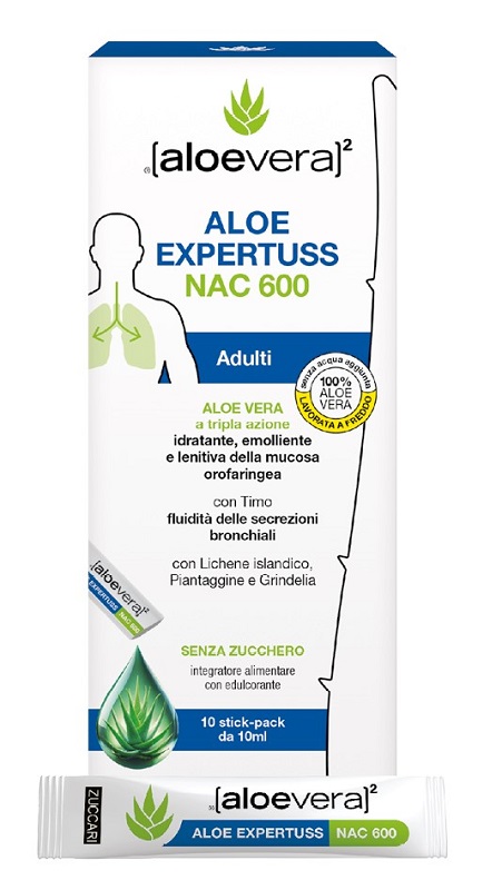 ALOE EXPERTUSS AD NAC 600 10 STICK PACK DA 10 ML - Farmacia Murachelli Di Putelli dr. Giovanni