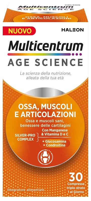 MULTICENTRUM AGE SCIENCE OSSA MUSCOLI ARTICOLAZIONI 30 COMPRESSE - Farmacia Murachelli Di Putelli dr. Giovanni