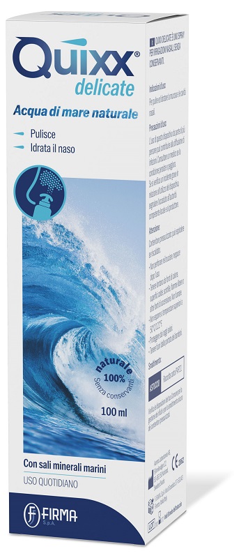 SOLUZIONE SPRAY PER IRRIGAZIONI NASALI QUIXX DELICATE ACQUA MARINA ISOTONICA 100 ML - Farmacia Murachelli Di Putelli dr. Giovanni