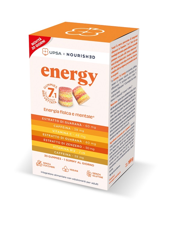 UPSA X NOURISHED ENERGY 30 GIORNI NUOVA FORMULAZIONE 30 GUMMIES - Farmacia Murachelli Di Putelli dr. Giovanni