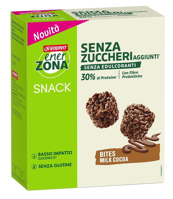 ENERZONA BITES MILK COCOA SENZA ZUCCHERI AGGIUNTI 24 G 5 PEZZI - Farmacia Murachelli Di Putelli dr. Giovanni