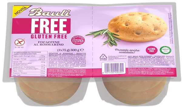 BAULI FREE FOCACCINE ROSMARINO 4 PEZZI DA 75 G - Farmacia Murachelli Di Putelli dr. Giovanni