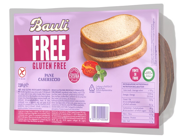 BAULI FREE PANE CASERECCIO 220 G - Farmacia Murachelli Di Putelli dr. Giovanni
