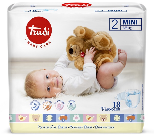 TRUDI BABY CARE PANNOLINO PER BAMBINI MINI 3/6KG 18 PEZZI - Farmacia Murachelli Di Putelli dr. Giovanni