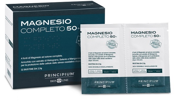 PRINCIPIUM MAGNESIO COMPLETO BREVETTATO 50+ 32 BUSTINE DA 2,5 G - Farmacia Murachelli Di Putelli dr. Giovanni