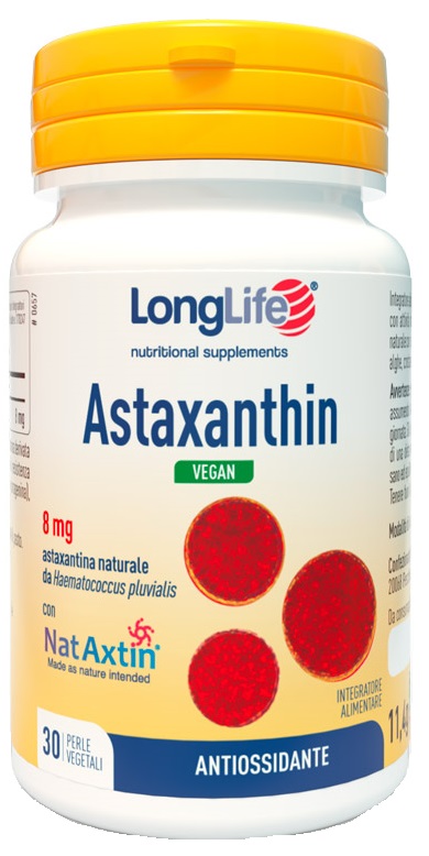 LONGLIFE ASTAXANTHIN VEGAN 8 MG 30 PERLE VEGETALI SENZA GLUTINE - Farmacia Murachelli Di Putelli dr. Giovanni