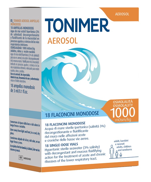 TONIMER AEROSOL 1000MOSM/KG 18 FLACONCINI MONODOSE DA 3 ML - Farmacia Murachelli Di Putelli dr. Giovanni