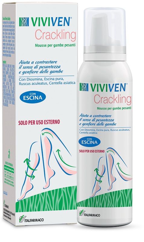 VIVIVEN CRACKLING MOUSSE GAMBE PESANTI 150 ML - Farmacia Murachelli Di Putelli dr. Giovanni