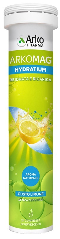 ARKOMAG HYDRATIUM REIDRATA E RICARICA LIMONE 24 COMPRESSE EFFERVESCENTI SENZA ZUCCHERI CON EDULCORANTE - Farmacia Murachelli Di Putelli dr. Giovanni