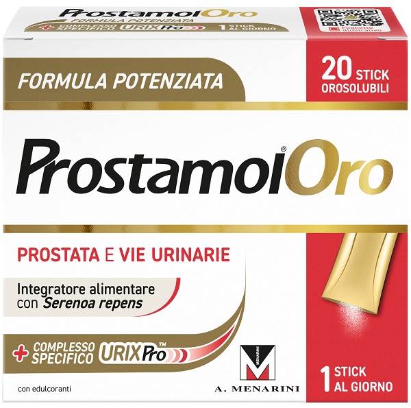 PROSTAMOL ORO 20 STICK OROSOLUBILI DA 1,6 G GUSTO FRUTTI ROSSI CON EDULCORANTI SENZA ZUCCHERI SENZA GLUTINE NATURALMENTE PRIVO DI LATTOSIO - Farmacia Murachelli Di Putelli dr. Giovanni