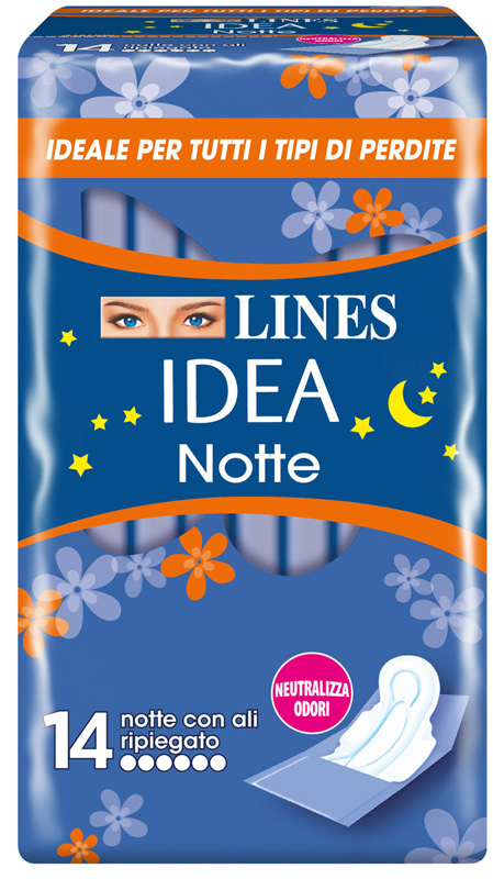 LINES IDEA NOTTE CON ALI RIPIEGATE 14 PEZZI - Farmacia Murachelli Di Putelli dr. Giovanni