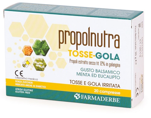PROPOLNUTRA TOSSE GOLA 20 COMPRESSE MASTICABILI - Farmacia Murachelli Di Putelli dr. Giovanni