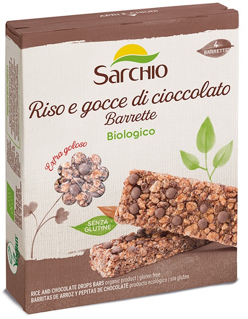 RISO E GOCCE DI CIOCCOLATO 4 BARRETTE BIOLOGICHE X 20 G - Farmacia Murachelli Di Putelli dr. Giovanni