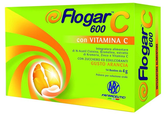 FLOGAR  C 600 CON VITAMINA C 14 BUSTINE GUSTO ARANCIA - Farmacia Murachelli Di Putelli dr. Giovanni