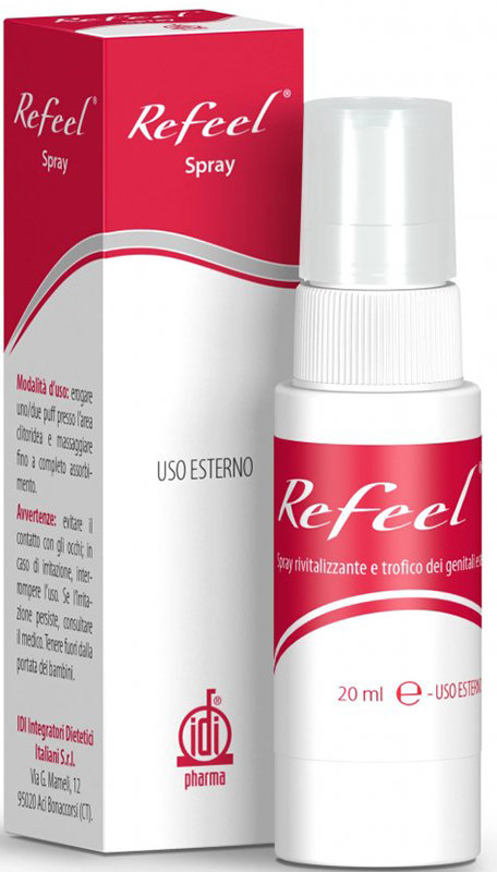 REFEEL SPRAY RIVITALIZZANTE E TROFICO DEI GENITALI ESTERNI FEMMINILI 20 ML - Farmacia Murachelli Di Putelli dr. Giovanni