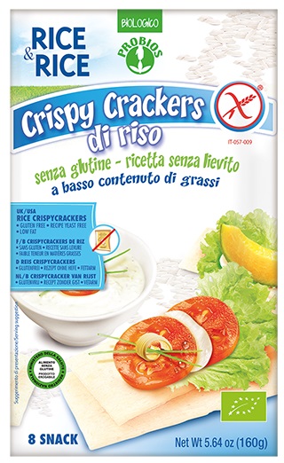 RICE&RICE CRISPY CRACKERS 100% RISO 160 G SENZA LIEVITO - Farmacia Murachelli Di Putelli dr. Giovanni