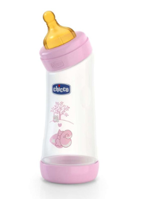CHICCO BIBERON WELL BEING ANGOLATO IN POLIPROPILENE GIRL DA 250 ML NORMAL LATTICE - Farmacia Murachelli Di Putelli dr. Giovanni