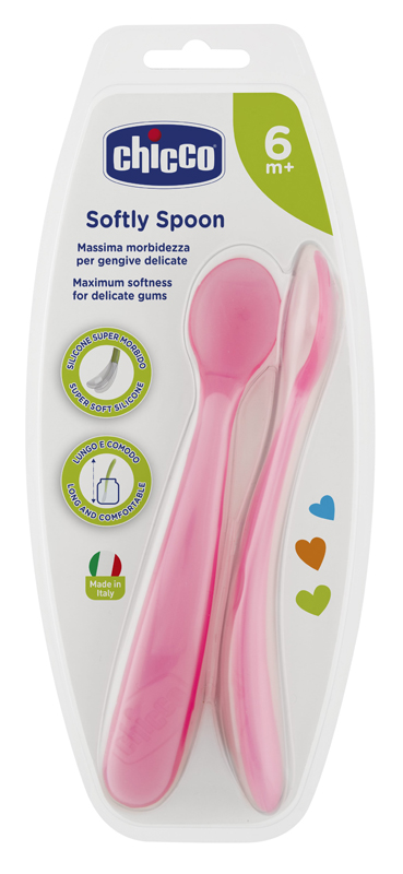 CHICCO CUCCHIAIO SILICONE FEMMINILE BI PACK 6M+ - Farmacia Murachelli Di Putelli dr. Giovanni