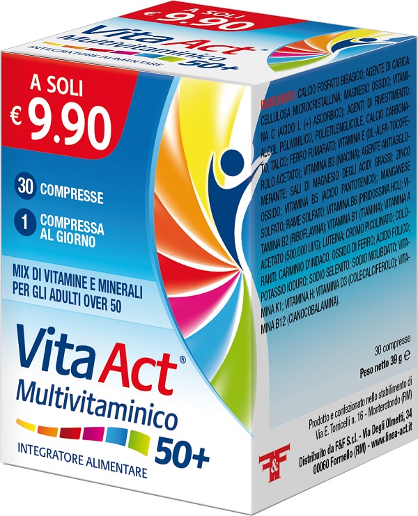 VITA ACT MULTIVITAMINICO 50+ 30 COMPRESSE - Farmacia Murachelli Di Putelli dr. Giovanni
