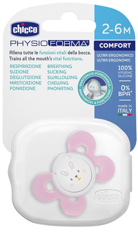 CHICCO SUCCHIETTO COMFORT GIRL IN SILICONE 2-6 MESI 1 PEZZO - Farmacia Murachelli Di Putelli dr. Giovanni