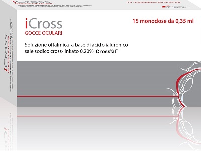 ICROSS SOLUZIONE OFTALMICA ACIDO IALURONICO CROSS-LINKATO 0,2% 15 MONODOSI DA 0,35 ML - Farmacia Murachelli Di Putelli dr. Giovanni