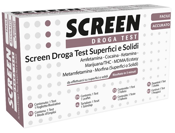 SCREEN DROGA TEST 7 DROGHE SU SUPERFICI SOLIDI O POLVERI - Farmacia Murachelli Di Putelli dr. Giovanni
