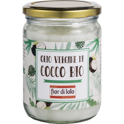 FIOR DI LOTO OLIO VERGINE DI COCCO BIO 450 ML - Farmacia Murachelli Di Putelli dr. Giovanni