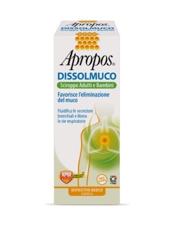 APROPOS DISSOLMUCO SCIROPPO ADULTI E BAMBINI 230 G - Farmacia Murachelli Di Putelli dr. Giovanni