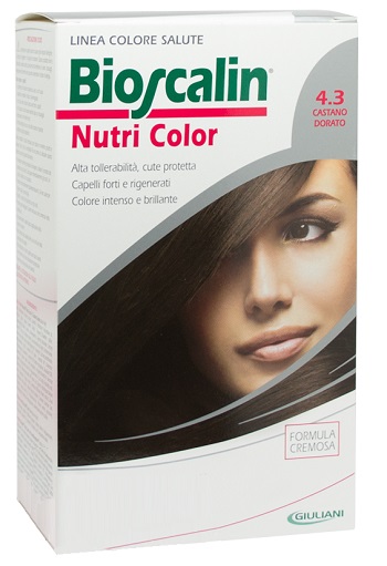BIOSCALIN NUTRI COLOR 4,3 CASTANO DORATO SINCROB 124 ML - Farmacia Murachelli Di Putelli dr. Giovanni