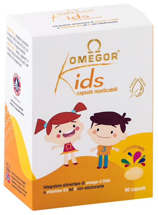 OMEGOR KIDS 60 CAPSULE MASTICABILI - Farmacia Murachelli Di Putelli dr. Giovanni