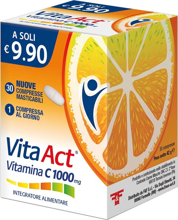 VITA ACT VITAMINA C 1000MG 30 COMPRESSE MASTICABILI - Farmacia Murachelli Di Putelli dr. Giovanni