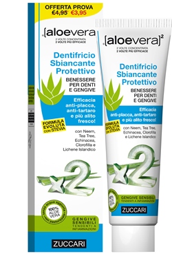 ALOEVERA2 DENTIFRICIO SBIANCANTE PROTETTIVO CON STEVIA 100 ML - Farmacia Murachelli Di Putelli dr. Giovanni