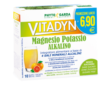 VITADYN MAGNESIO POTASSIO ALKALINO SENZA ZUCCHERO 10 BUSTINE - Farmacia Murachelli Di Putelli dr. Giovanni
