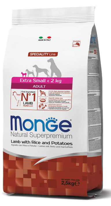 MONGE EXTRA SMALL ADULT AGNELLO RISO & PATATE 800 G - Farmacia Murachelli Di Putelli dr. Giovanni
