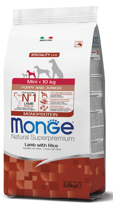 MONGE MINI PUPPY AGNELLO & RISO 2500 G - Farmacia Murachelli Di Putelli dr. Giovanni