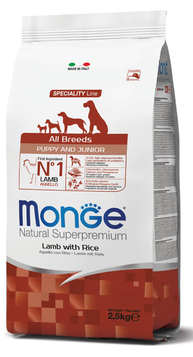 MONGE ALL BREEDS PUPPY AGNELLO & RISO 2500 G - Farmacia Murachelli Di Putelli dr. Giovanni