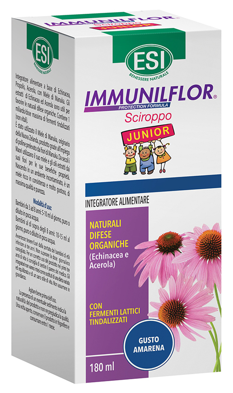 ESI IMMUNILFLOR SCIROPPO JUNIOR 180 ML - Farmacia Murachelli Di Putelli dr. Giovanni