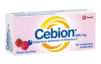 CEBION MASTICABILE SENZA ZUCCHERO VITAMINA C 500 MG 20 COMPRESSE - Farmacia Murachelli Di Putelli dr. Giovanni