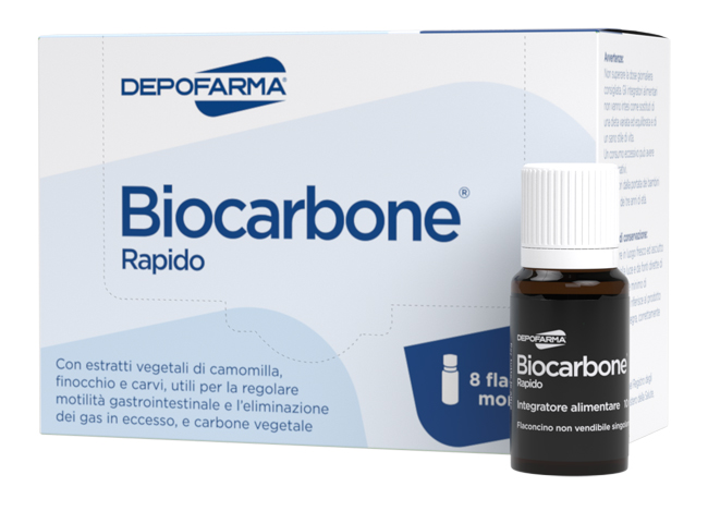 BIOCARBONE RAPIDO 8 FLACONCINI - Farmacia Murachelli Di Putelli dr. Giovanni