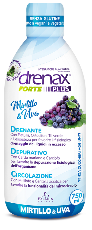 DRENAX FORTE PLUS ORIGINALE CON MIRTILLO E UVA 750 ML - Farmacia Murachelli Di Putelli dr. Giovanni